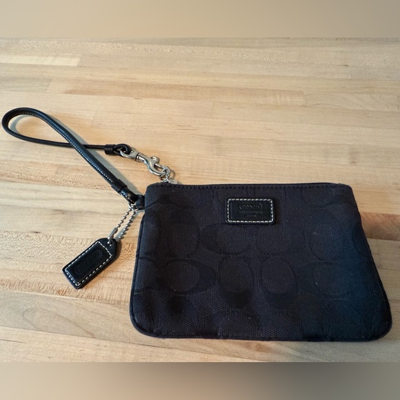 Coach Handbags - Coach Black Signature Wristlet